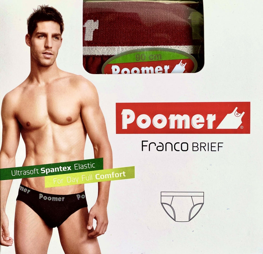 Poomer Men's Cotton Brief (Pack of 5) (POOMER-FRANCO-OE- Multicolor, )