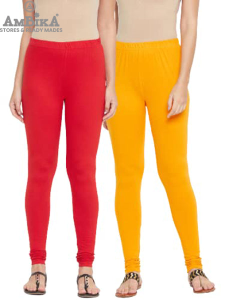 Cotton Leggings for Woman Combo Free Size - Pack of 2