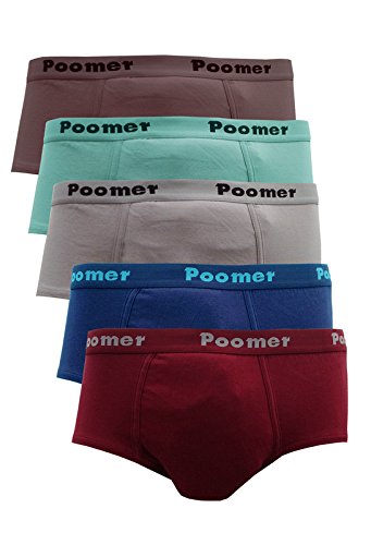Poomer Men's Cotton Brief (Pack of 5) (POOMER-FRANCO-OE- Multicolor, ) –  Ambika Stores