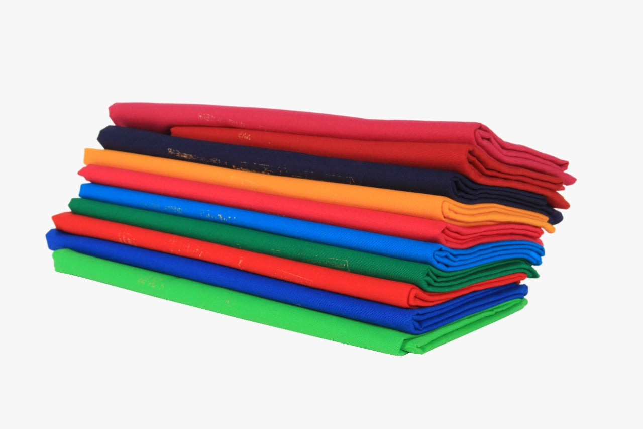 COTTON BLOUSE PIECE MATERIAL 1 METRE PLAIN SET OF 10