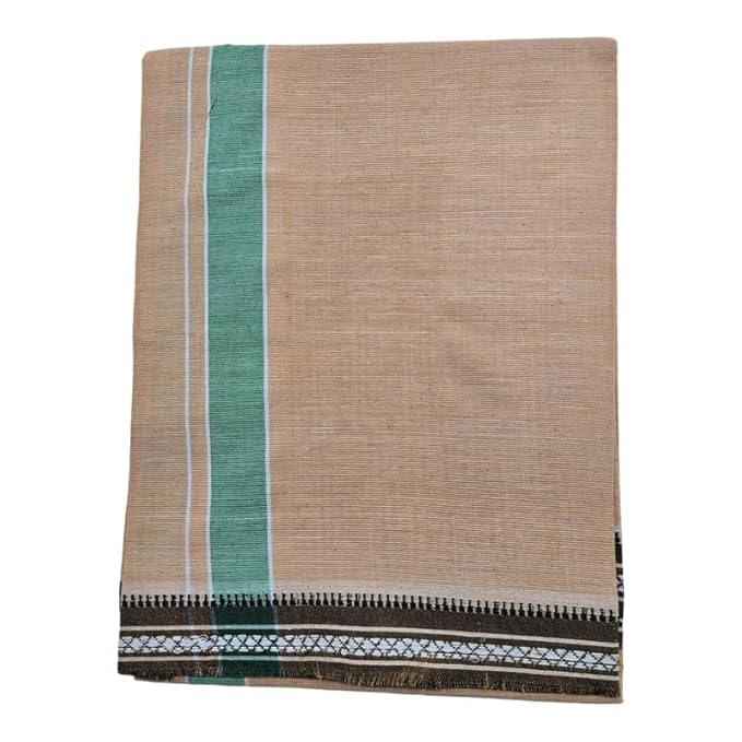 Men's Cotton Home Wear Handloom Dhoti's Colour Dhoti l Kerala Thalapathi Border Single/Kavi Mundus | Men's Temple Wear | Devotional Wear | Pure Cotton