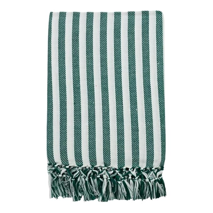 Bath Premium Cotton Towels | Light Weight Turkish Style Stripe Bath Towels for Men | (30 X 65 CM, Large Size) Striped Pattern Towels