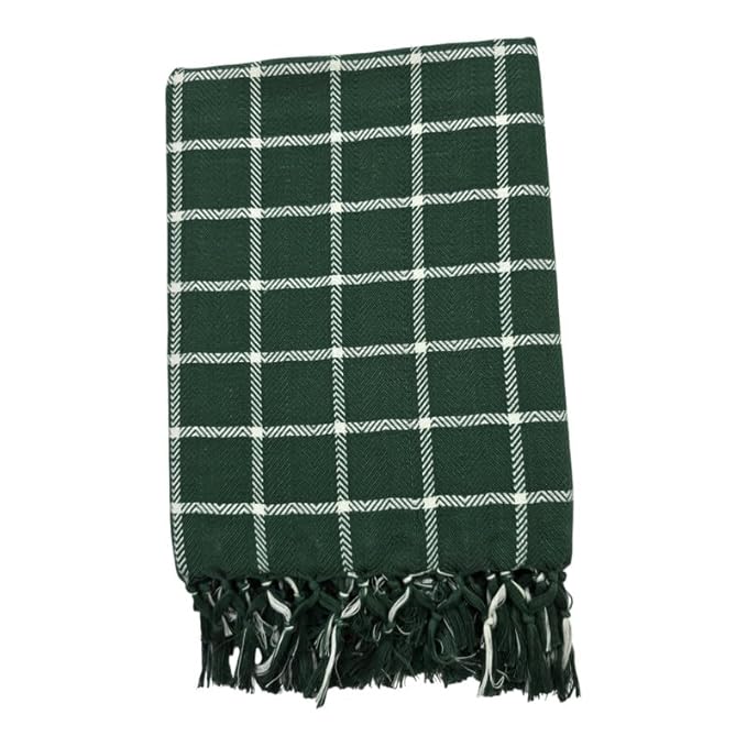 Bath Premium Cotton Towels | Light Weight Turkish Style Checks Bath Towels for Men | (30 X 65 CM, Large Size) Luxuriously Soft & Checks Pattern Towels