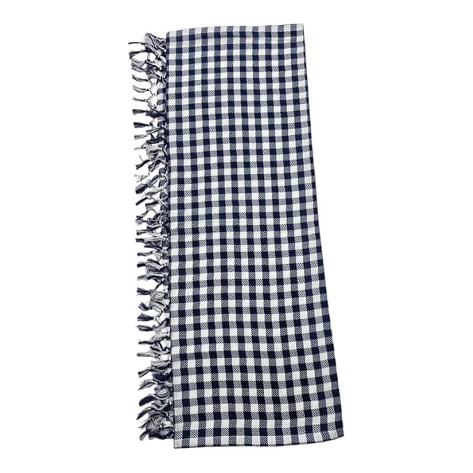 Bath Premium Cotton Towels | Light Weight Turkish Style Checks Bath Towels for Men | (30 X 65 CM, Large Size) Luxuriously Soft & Checks Pattern Towels