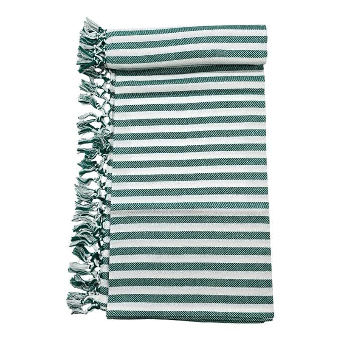 Bath Premium Cotton Towels | Light Weight Turkish Style Stripe Bath Towels for Men | (30 X 65 CM, Large Size) Striped Pattern Towels