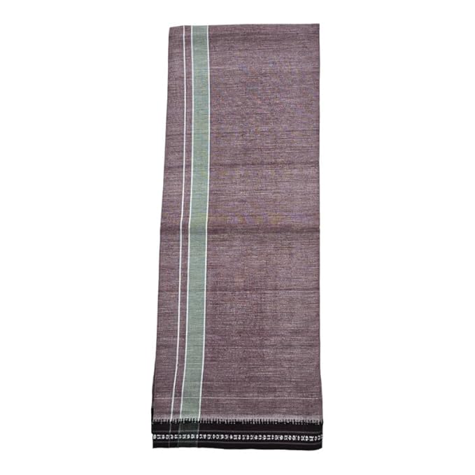 Men's Cotton Home Wear Handloom Dhoti's Colour Dhoti l Kerala Thalapathi Border Single/Kavi Mundus | Men's Temple Wear | Devotional Wear | Pure Cotton