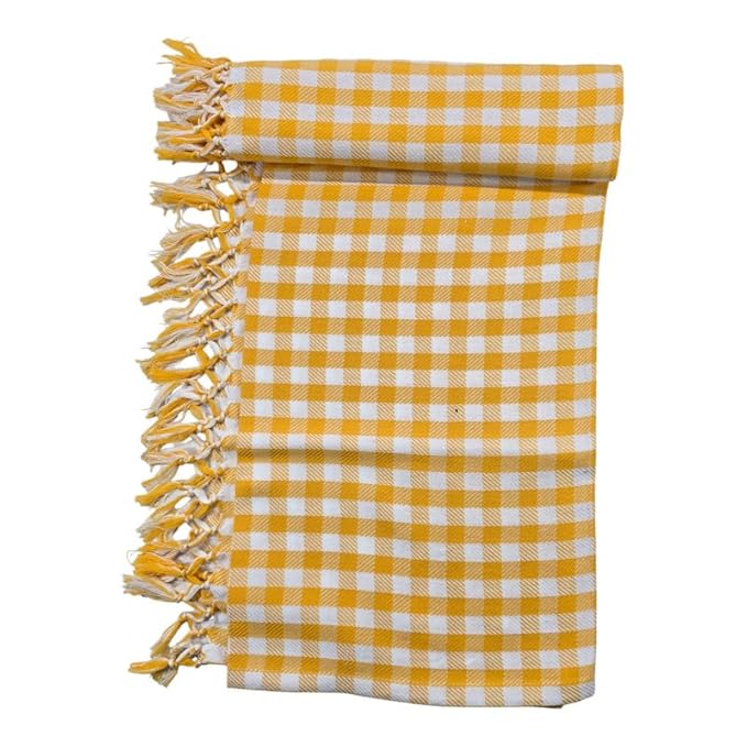 Bath Premium Cotton Towels | Light Weight Turkish Style Checks Bath Towels for Men | (30 X 65 CM, Large Size) Luxuriously Soft & Checks Pattern Towels