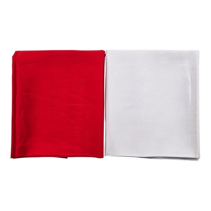 Cotton Plain Pooja Aasan Cloth/Chowki Aasan Kapda - 1 MTR Puja Kapda Vastra Cloth for All God Puja Mandir and Temple - Pack of 3 (Yellow, White and Mango Yellow)