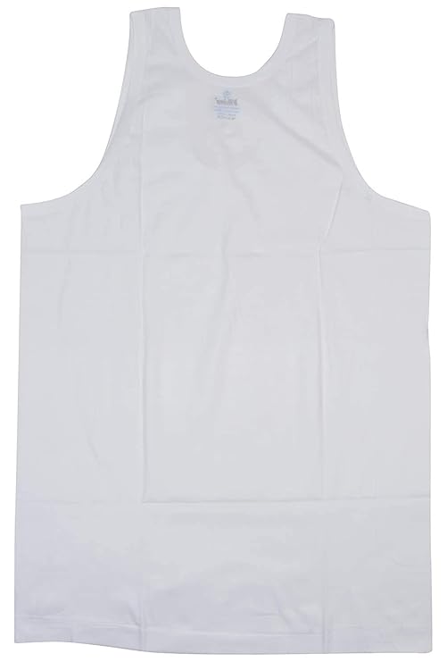 Viking Men's Cotton Vest (Pack of 2) - White Colour (100 cm)