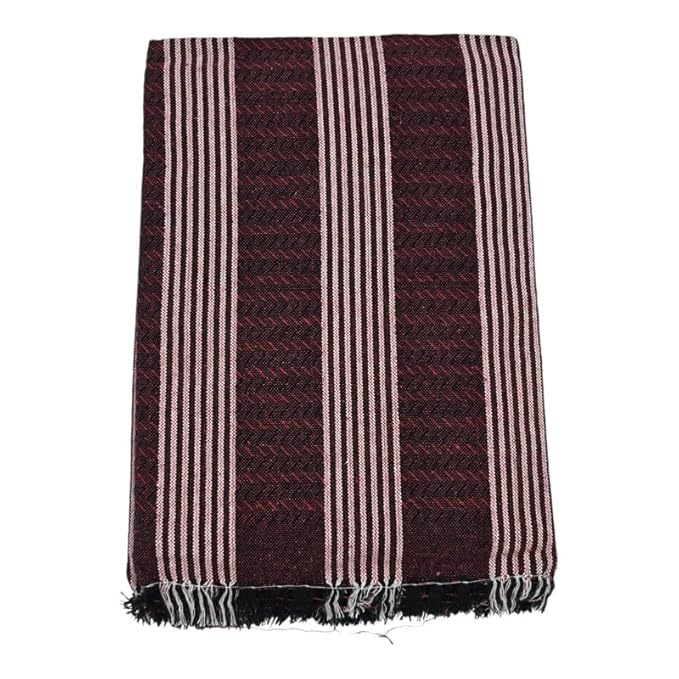 Single Size Pure Cotton Blanket for Daily Use | Soft Light-Weight Bed Blanket | Throw and Fancy Design Blanket for All Weather (60 X 90 Inch, Multicolor Stripes)