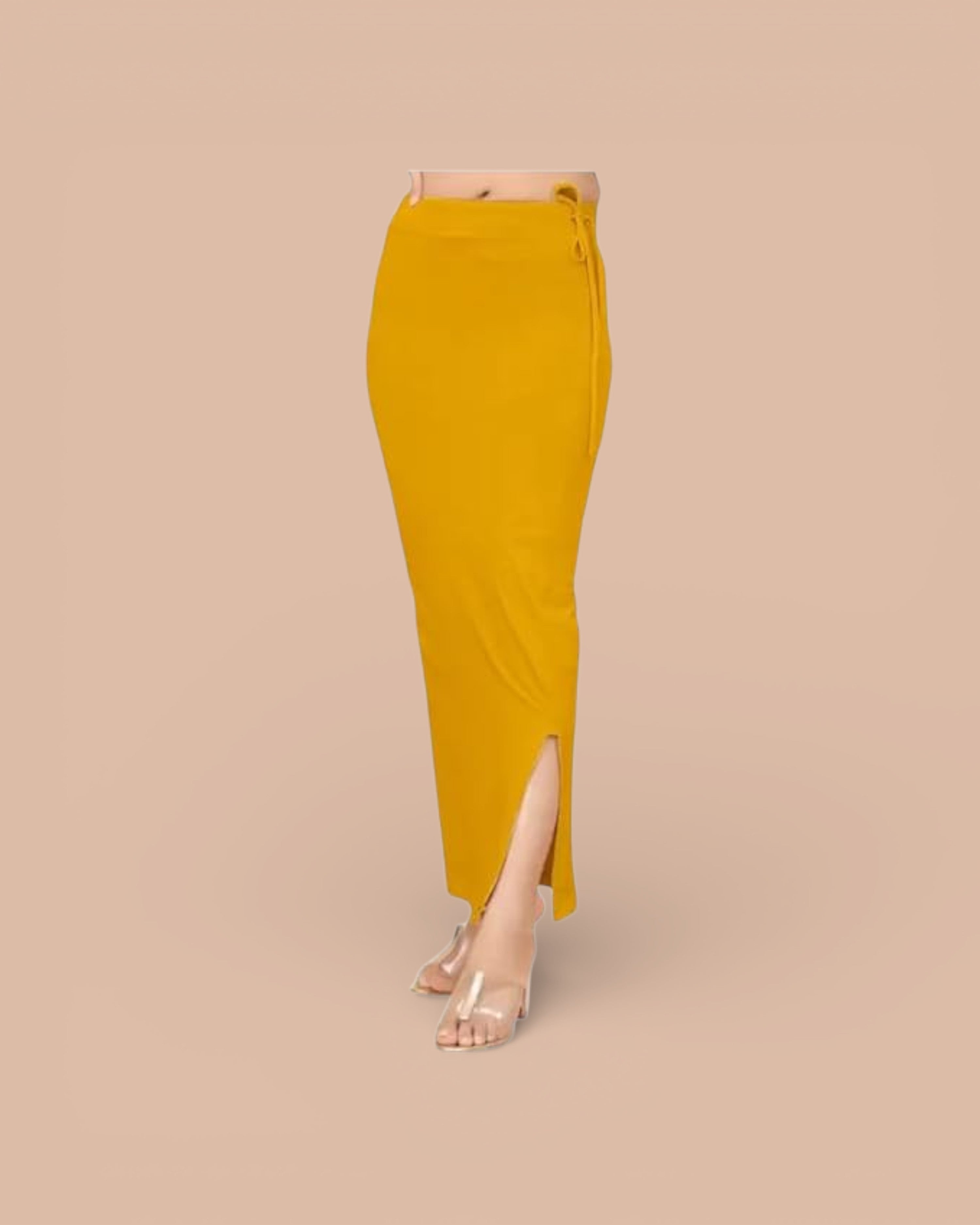 Blended Stretchable Saree Shapewear Petticoat, Skirts, Spandex Saree Shapewear for Women and Girl's Petticoat with Side Slit