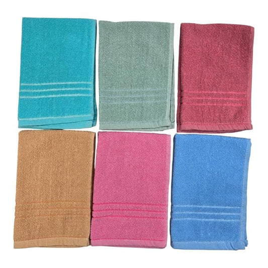 Cotton Hand Towels |  Soft & Absorbent | Anti-Bacterial Multipurpose Towels for Gym, Bathroom & Workout - Multicolor