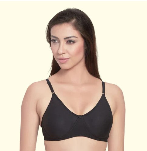 Prithvi Rosni Bra Seamless Cup Full Coverage | Wire Free | Pack of 3 | White ,Black & Skin |