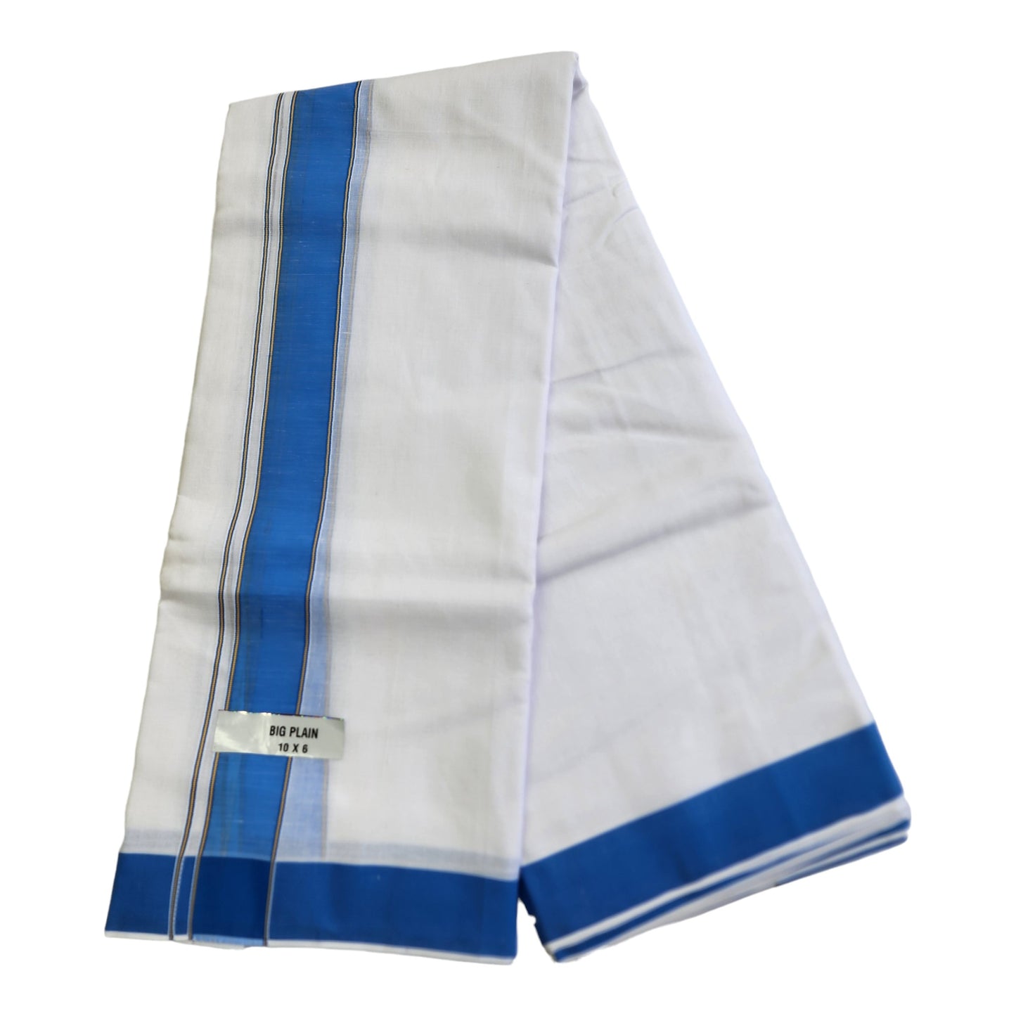 Dhoties Men's Traditional Cotton Dhoti With Cotton Border White Dhoti Panchakacham Unstitched Size 10X6 (or) 4.60 Mtr Dhoti with 2.70 Mtr Angavastram