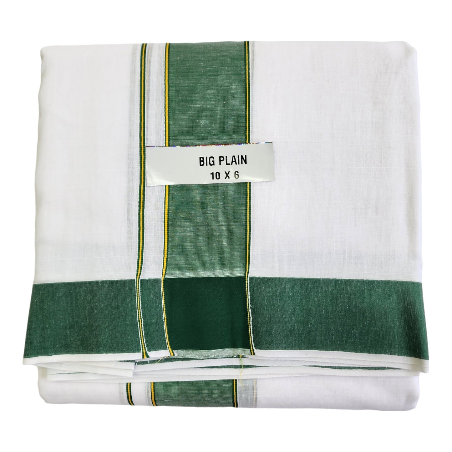 Dhoties Men's Traditional Cotton Dhoti With Cotton Border White Dhoti Panchakacham Unstitched Size 10X6 (or) 4.60 Mtr Dhoti with 2.70 Mtr Angavastram