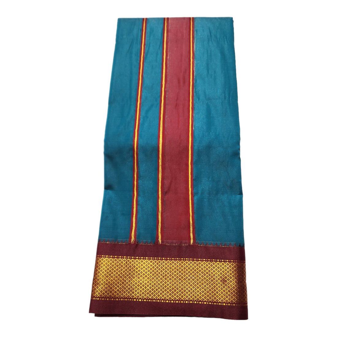 South Indian Art Silk Dhoti, Traditional dhoti Towel Set, 4 Meter Dhoti 2.25 Meter