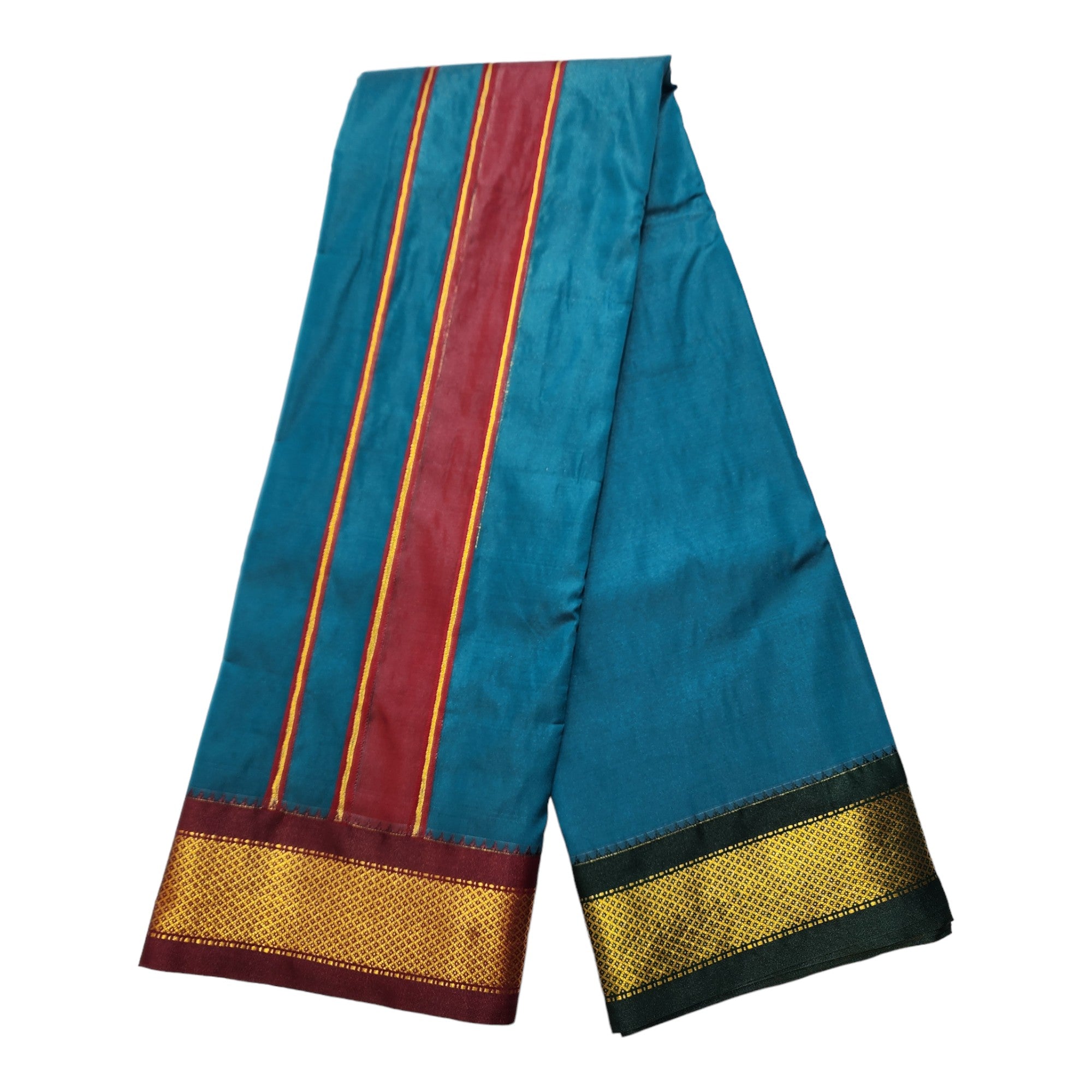South Indian Art Silk Dhoti, Traditional dhoti Towel Set, 4 Meter Dhoti 2.25 Meter