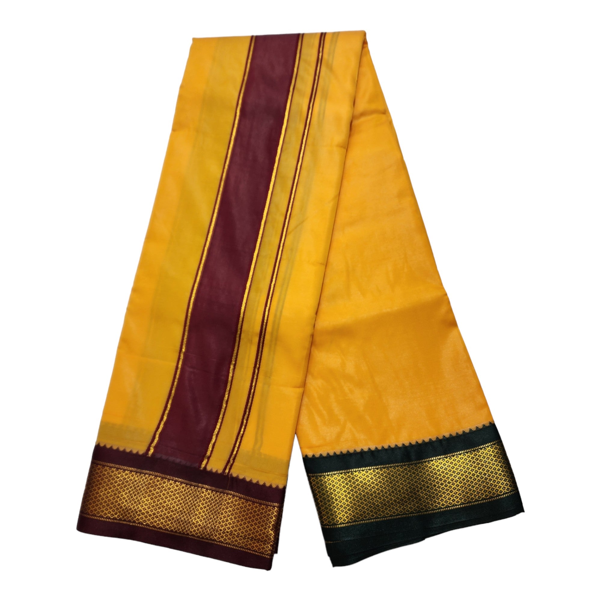 South Indian Art Silk Dhoti, Traditional dhoti Towel Set, 4 Meter Dhoti 2.25 Meter
