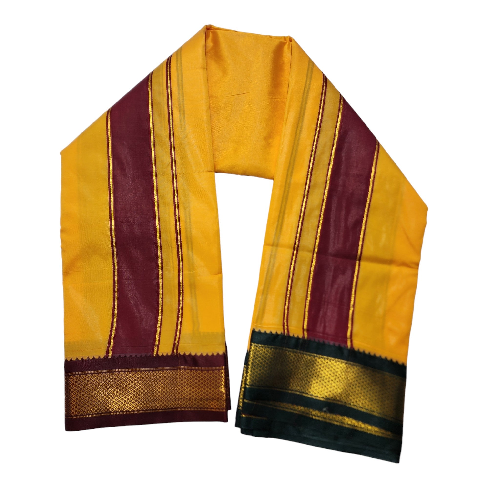 South Indian Art Silk Dhoti, Traditional dhoti Towel Set, 4 Meter Dhoti 2.25 Meter