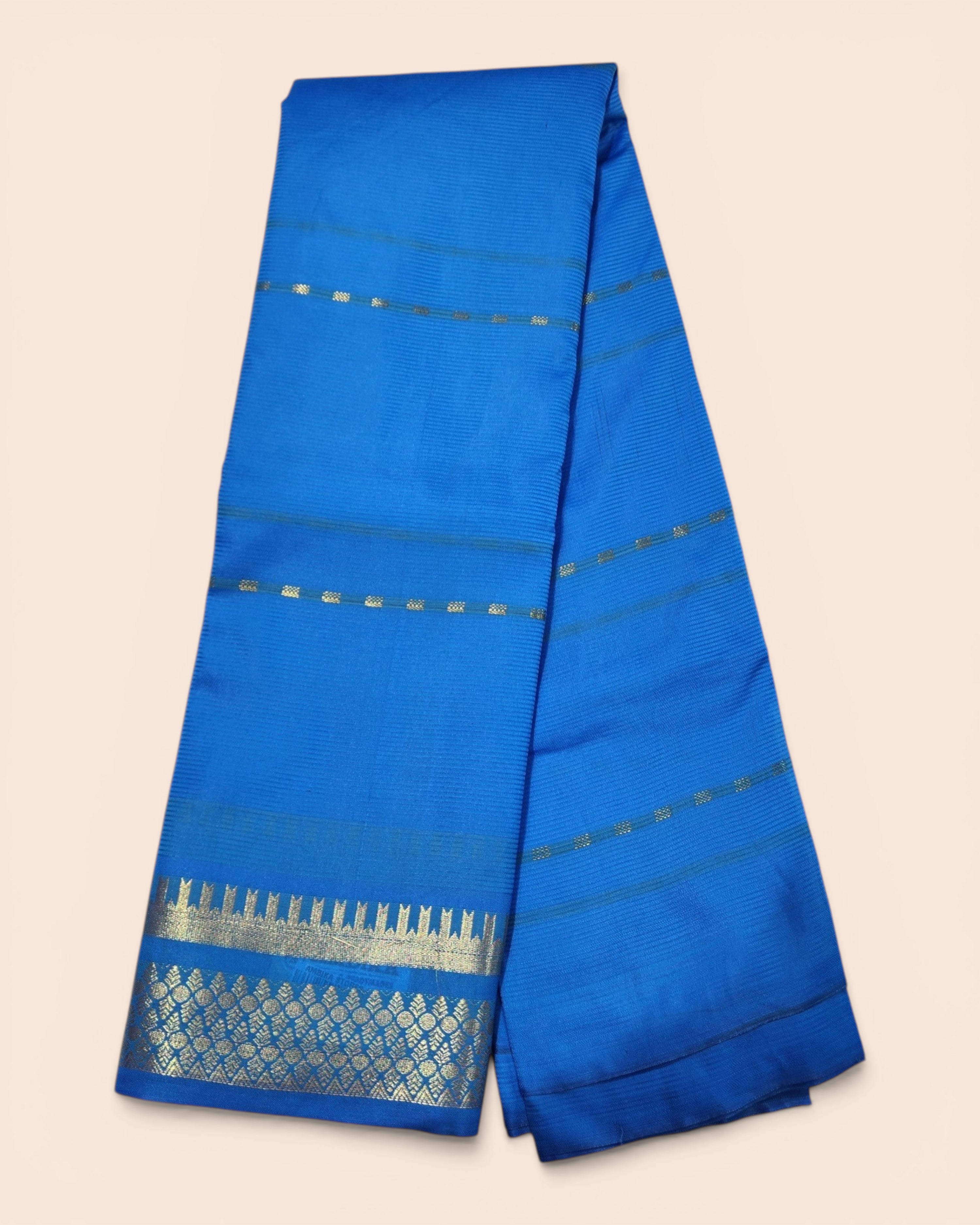 Amman Saree Cut Butta Pattu Devi Dress/Deity Dress, Om Skathi Saree, Temple Border Swamy Saree (6 Yards )