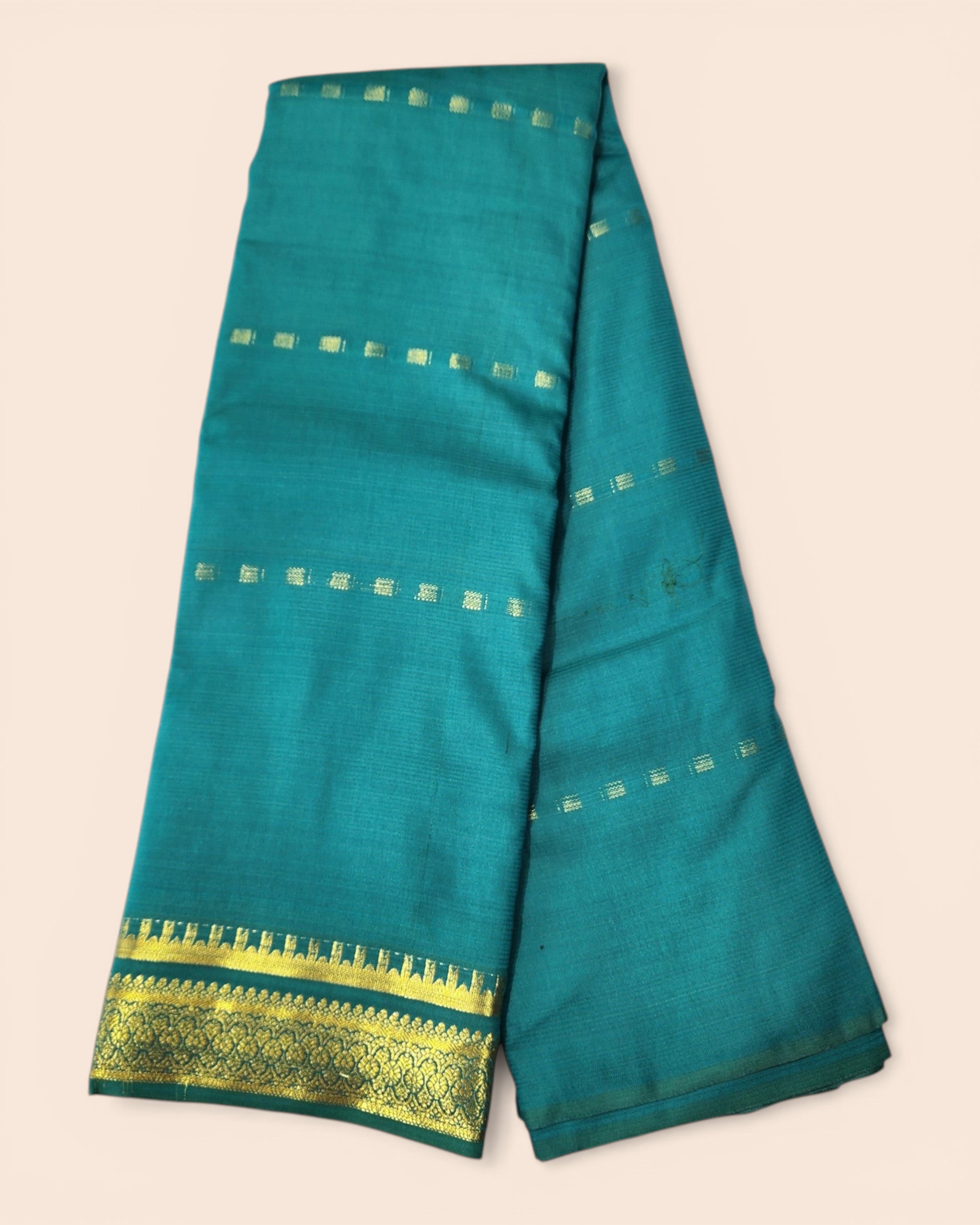 Amman Saree Cut Butta Pattu Devi Dress/Deity Dress, Om Skathi Saree, Temple Border Swamy Saree (6 Yards )
