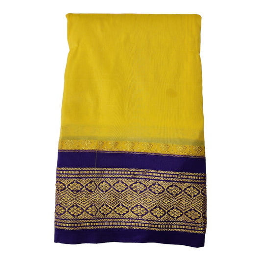 Om Skathi Amman Saree, Cut Butta Pattu Devi Dress/Deity Dress, Contrast Border Women Swamy Saree, Without Blouse