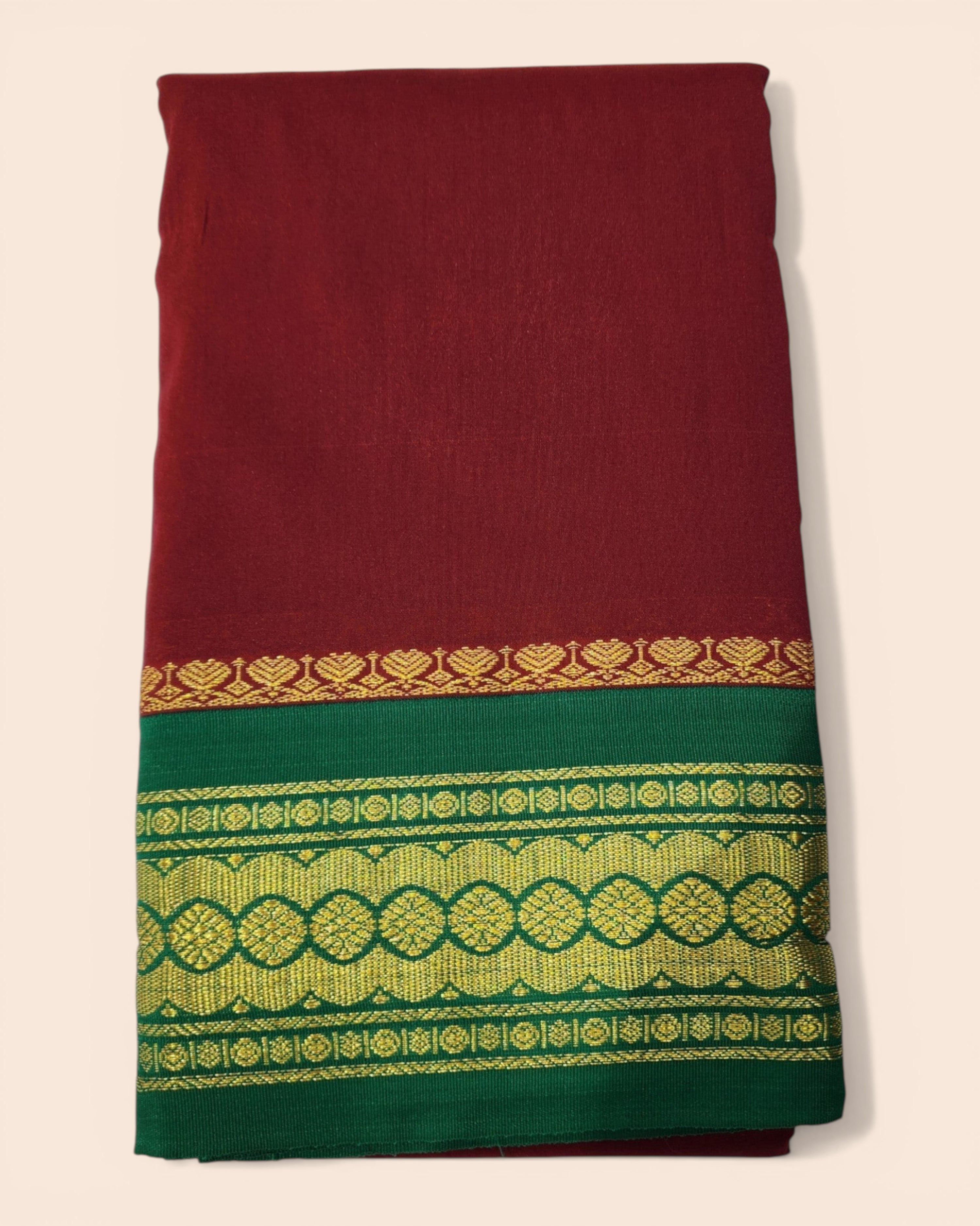 Om Skathi Amman Saree, Cut Butta Pattu Devi Dress/Deity Dress, Contrast Border Women Swamy Saree, Without Blouse