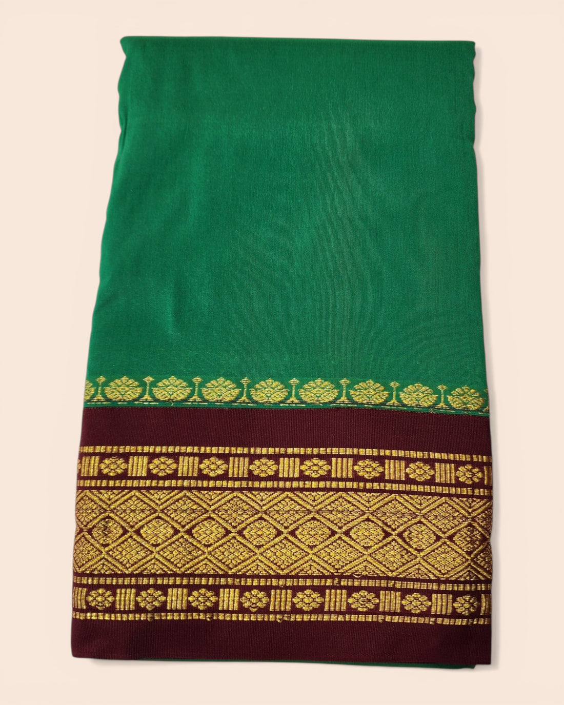 Om Skathi Amman Saree, Cut Butta Pattu Devi Dress/Deity Dress, Contrast Border Women Swamy Saree, Without Blouse