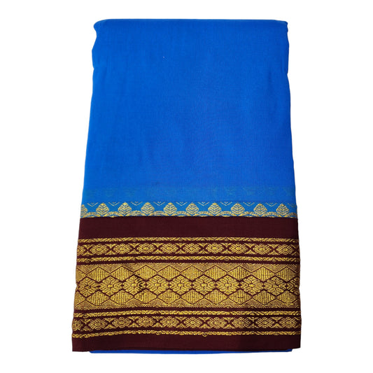 Om Skathi Amman Saree, Cut Butta Pattu Devi Dress/Deity Dress, Contrast Border Women Swamy Saree, Without Blouse 5 Mts