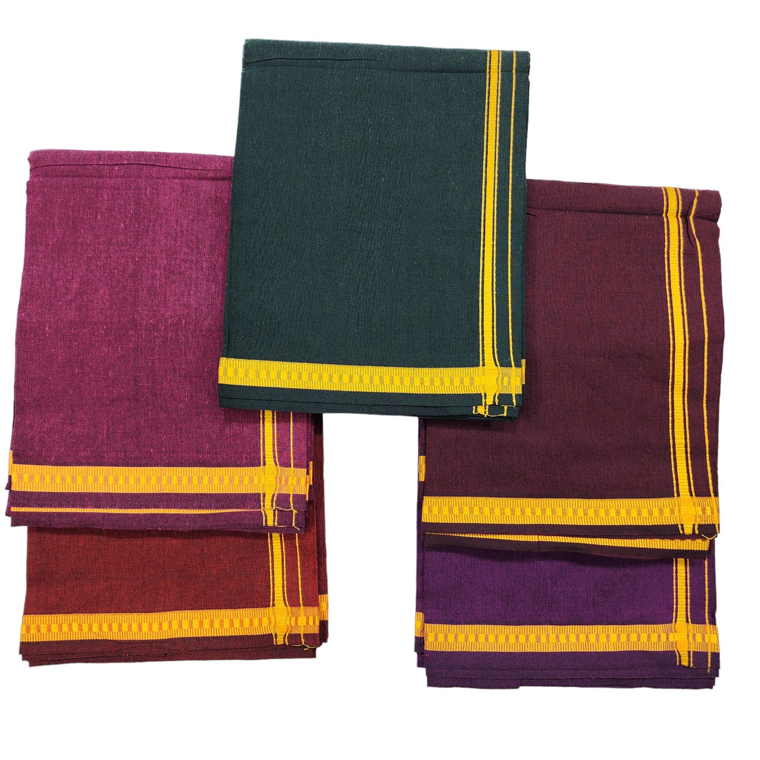 Men's Cotton Kerala Premam Colour Dhotis Cotton / 2.0meter Free Size