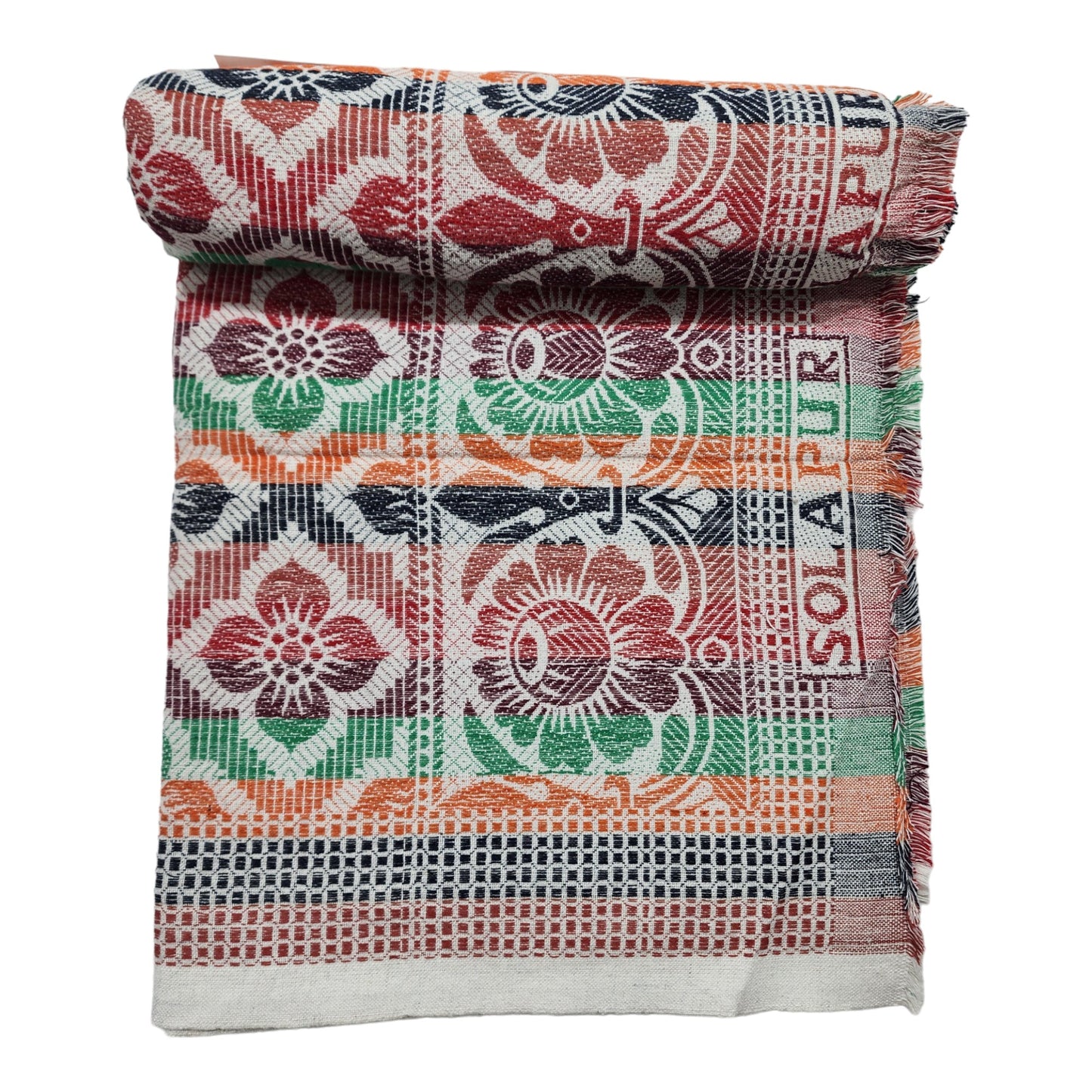 Cotton Single Size 300 TC Solapur Chaddar Blanket, Multy Colour, Pack of 1 & 2, Skinfriendly