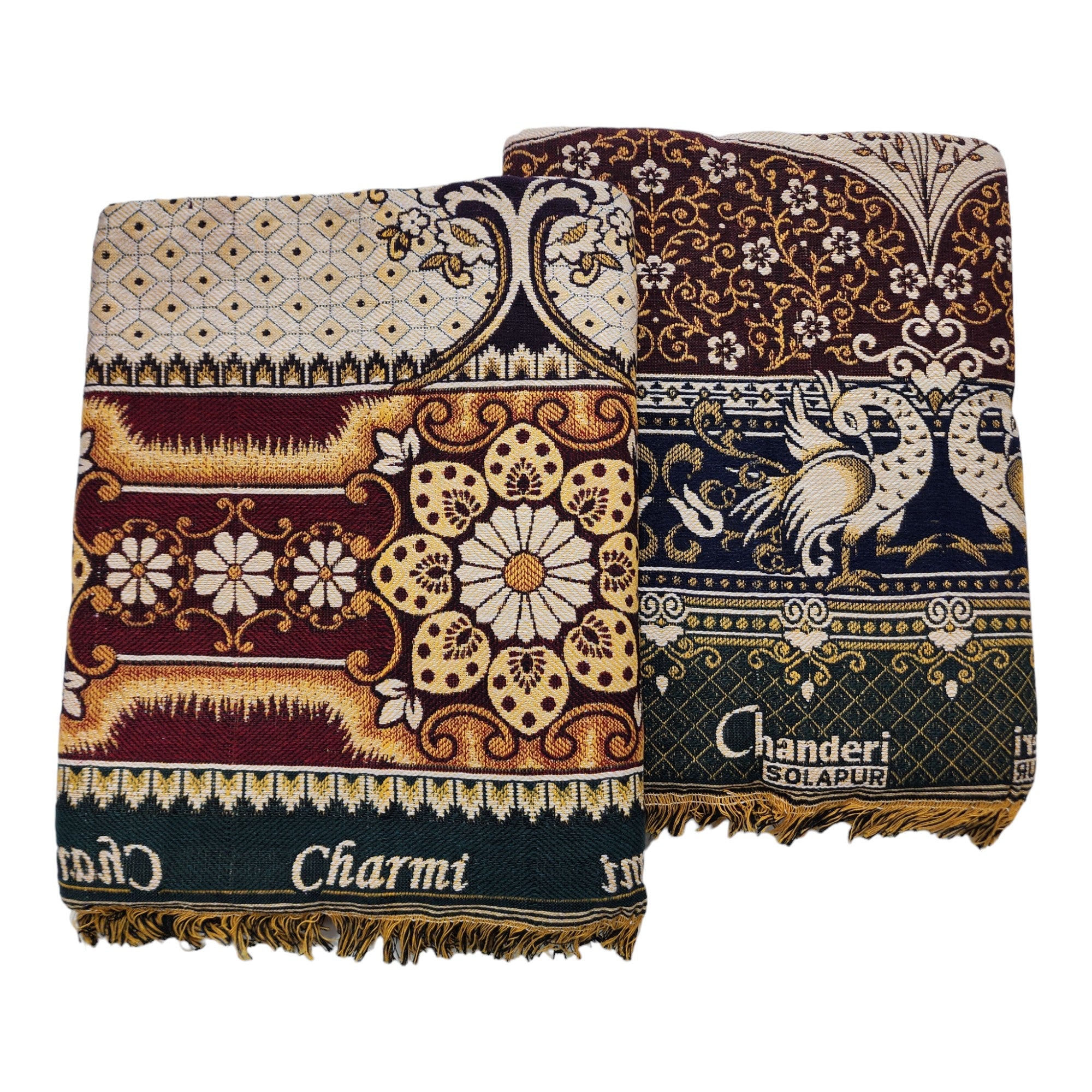 AMBIKA Stores Cotton 300 TC SOLAPUR CHADDAR Blanket (60" X 90"_ Multicolor) (Pack of 1 SET TO  5 SETS) Used As Blanket, BedSheet and Travel