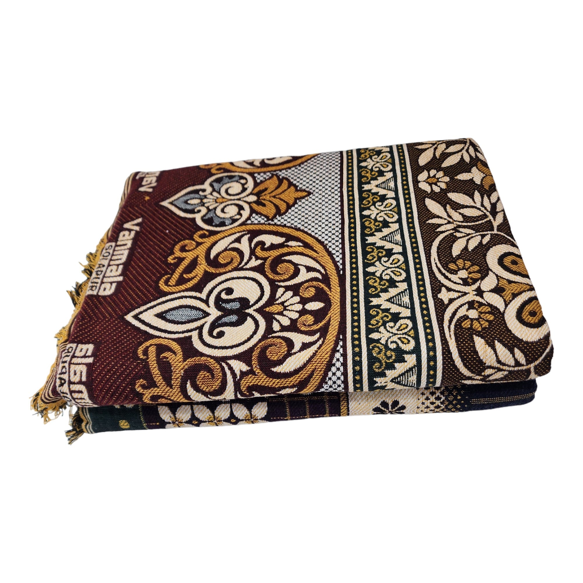AMBIKA Stores Cotton 300 TC SOLAPUR CHADDAR Blanket (60" X 90"_ Multicolor) (Pack of 1 SET TO  5 SETS) Used As Blanket, BedSheet and Travel