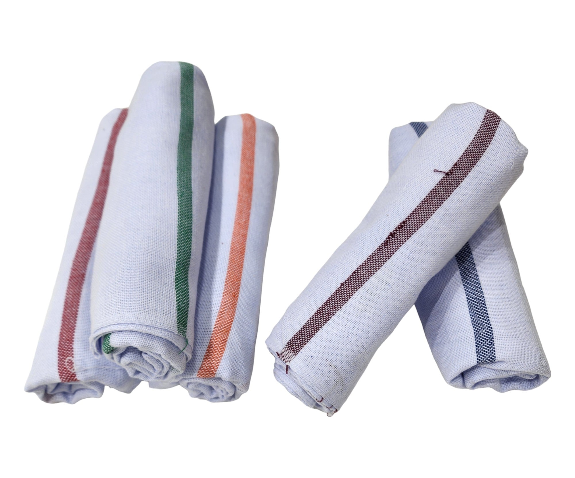 Kerala Traditional Cotton Bath Towel/Thorthu | Kerala Thorth End Stitched | White Bath Towel
