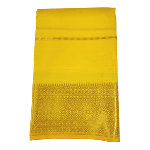 Amman Saree Cut Butta Pattu Devi Dress/Deity Dress, Om Skathi Saree, Temple Border Swamy Saree (6 Yards )