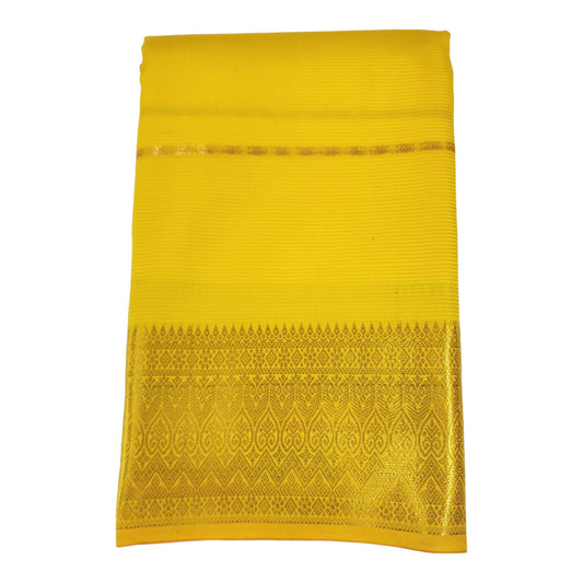 Amman Saree Cut Butta Pattu Devi Dress/Deity Dress, Om Skathi Saree, Temple Border Swamy Saree (6 Yards )