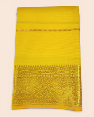 Amman Saree Cut Butta Pattu Devi Dress/Deity Dress, Om Skathi Saree, Temple Border Swamy Saree (6 Yards )