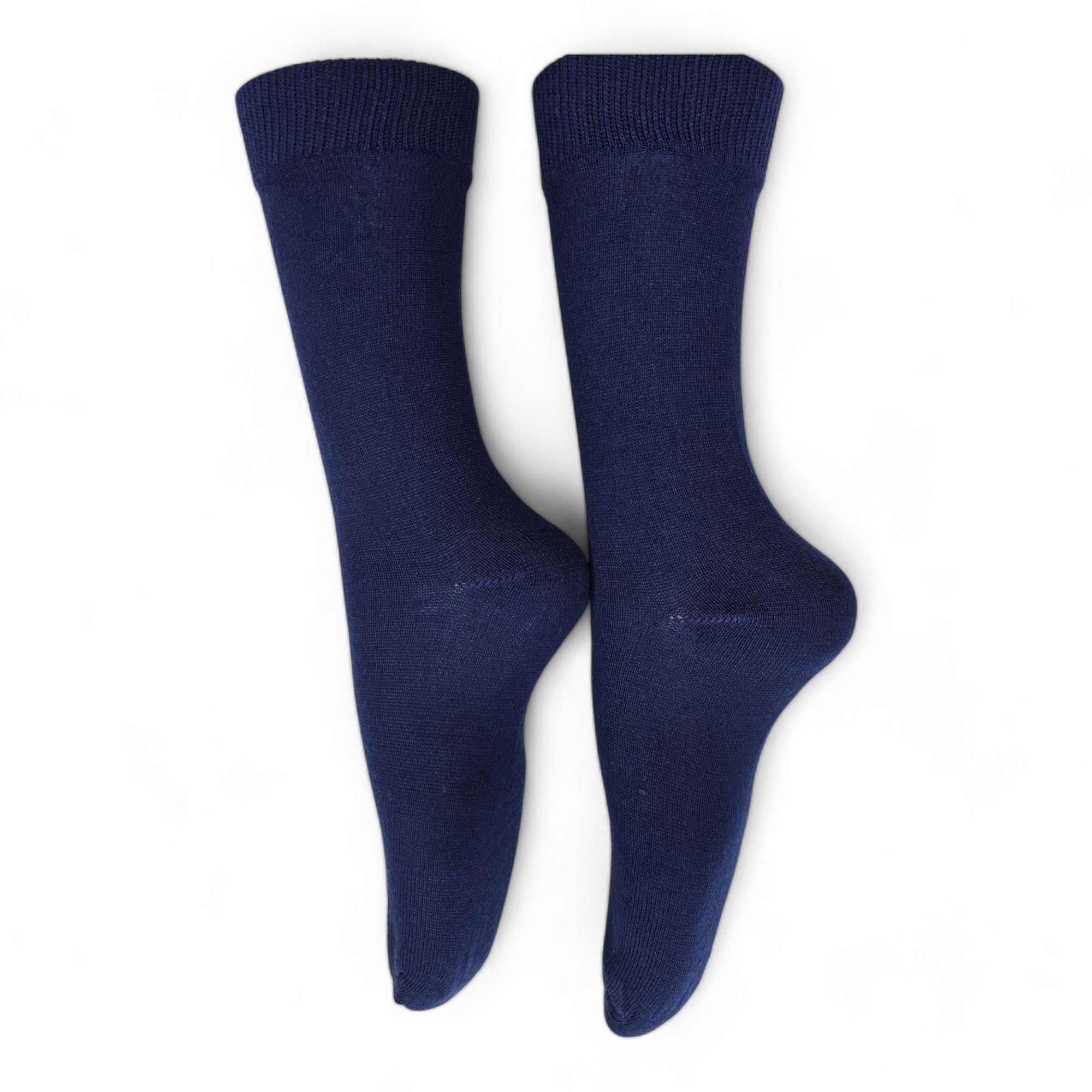 Boys and Girls Full Length Plain Black Plain Organic Combed Cotton School Socks (Pack of 5 Pairs)