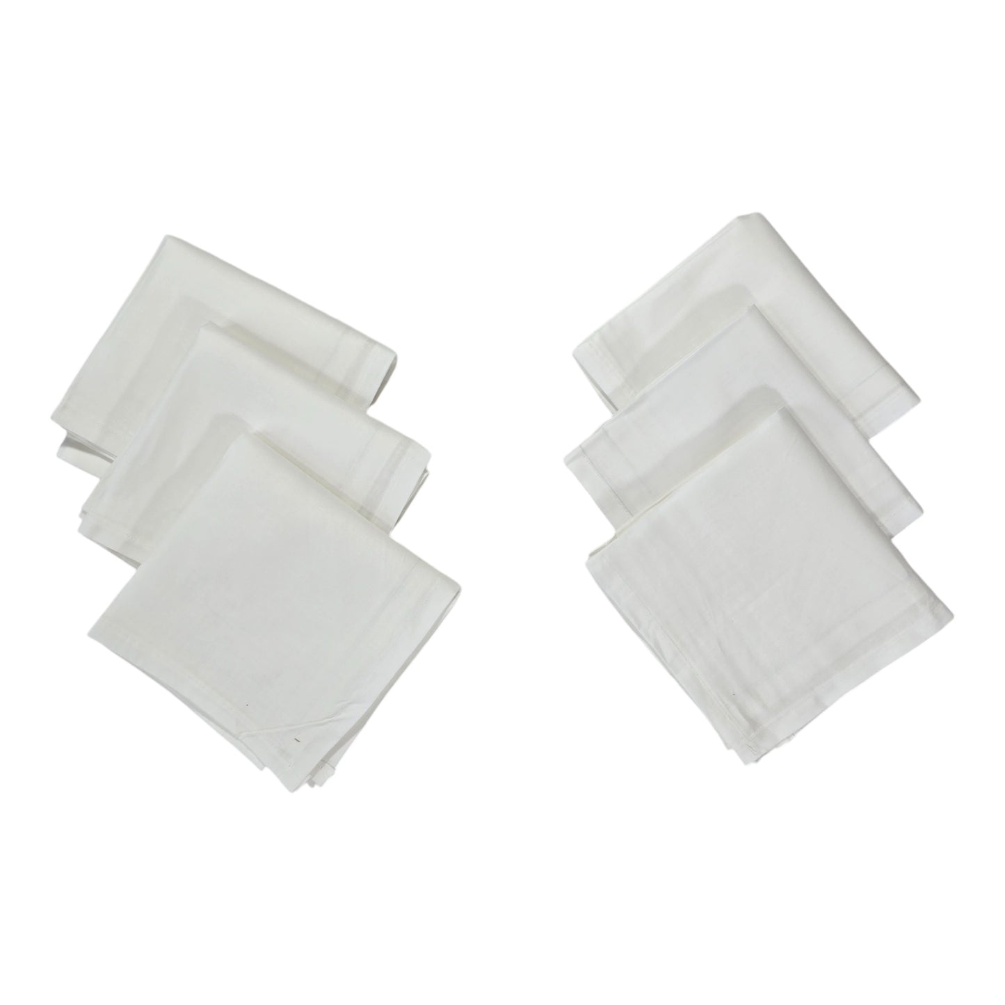 READYMADES Cotton Premium Collection Handkerchief|Easy Wash & Premium Cotton Fabric|Plain & Solid Color|Size 44 x 44 CM (White)