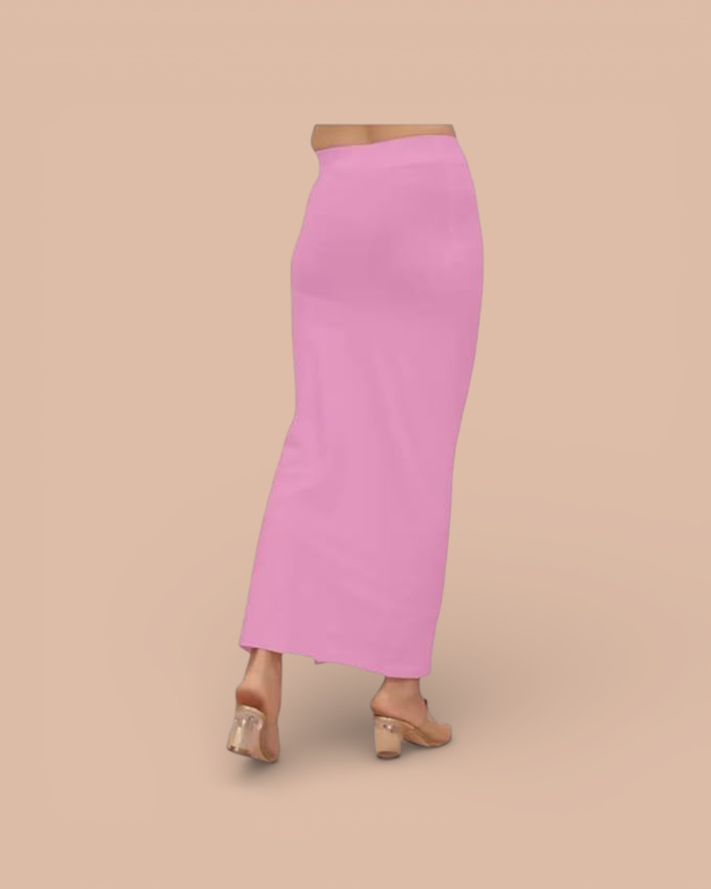 Blended Stretchable Saree Shapewear Petticoat, Skirts, Spandex Saree Shapewear for Women and Girl's Petticoat with Side Slit