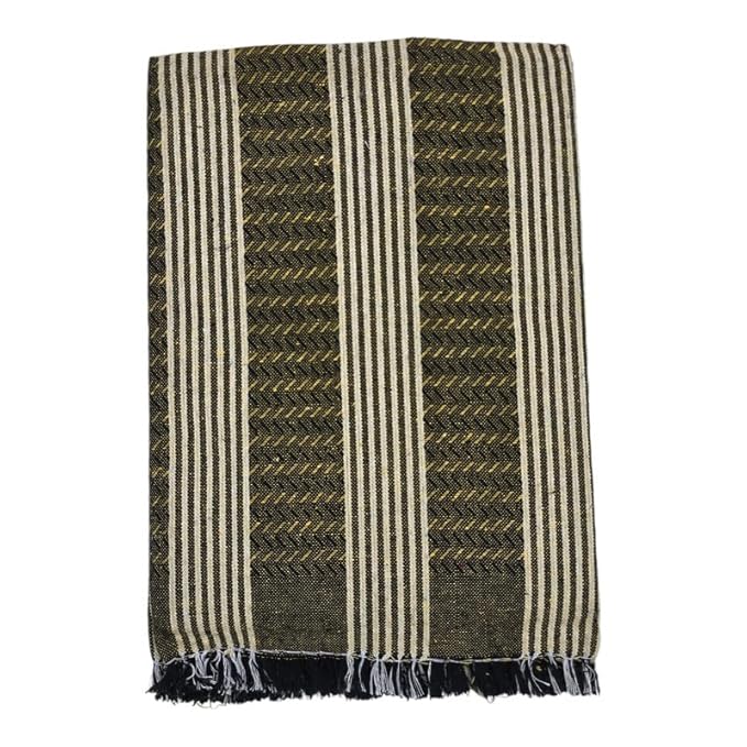 Single Size Pure Cotton Blanket for Daily Use | Soft Light-Weight Bed Blanket | Throw and Fancy Design Blanket for All Weather (60 X 90 Inch, Multicolor Stripes)