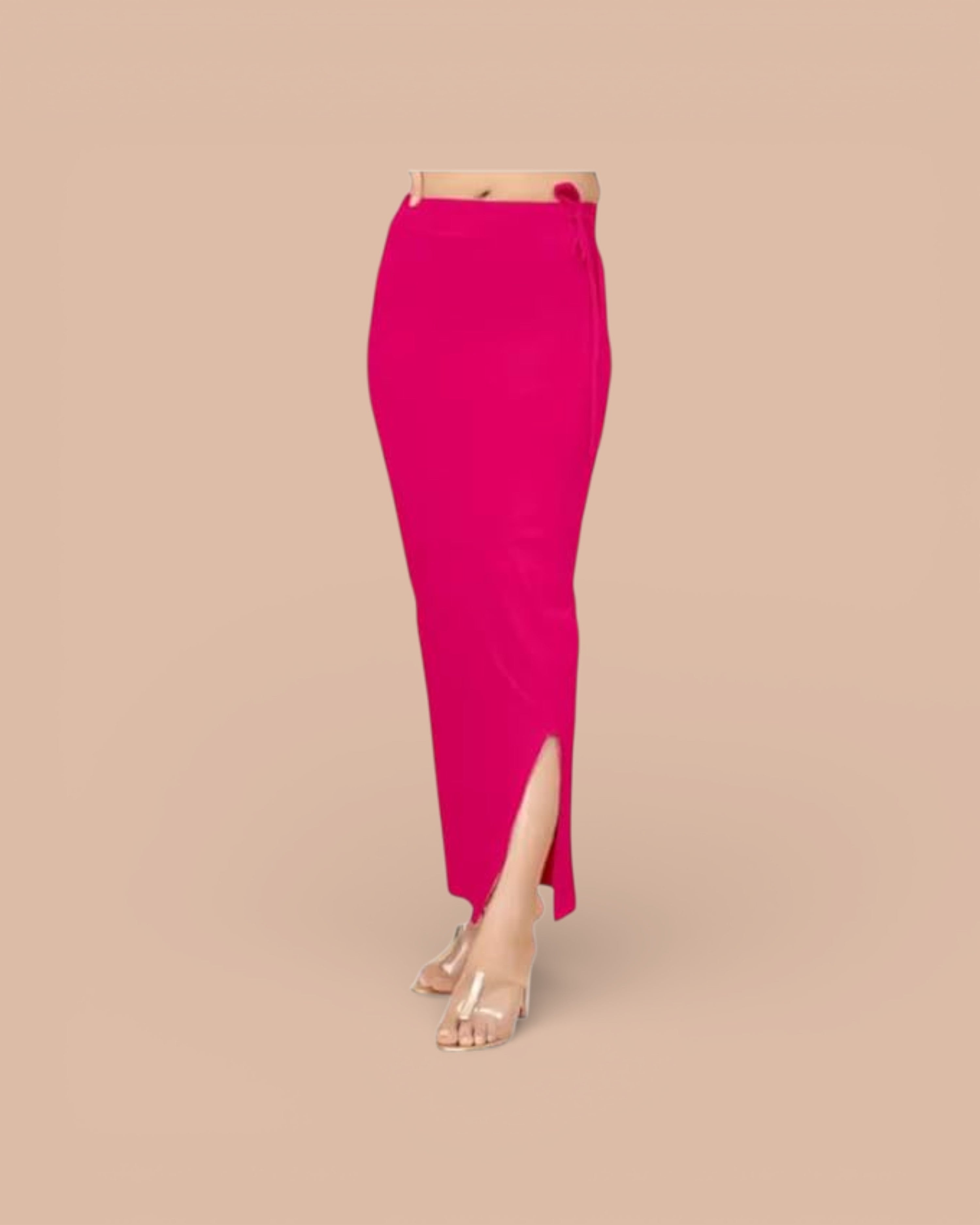 Blended Stretchable Saree Shapewear Petticoat, Skirts, Spandex Saree Shapewear for Women and Girl's Petticoat with Side Slit