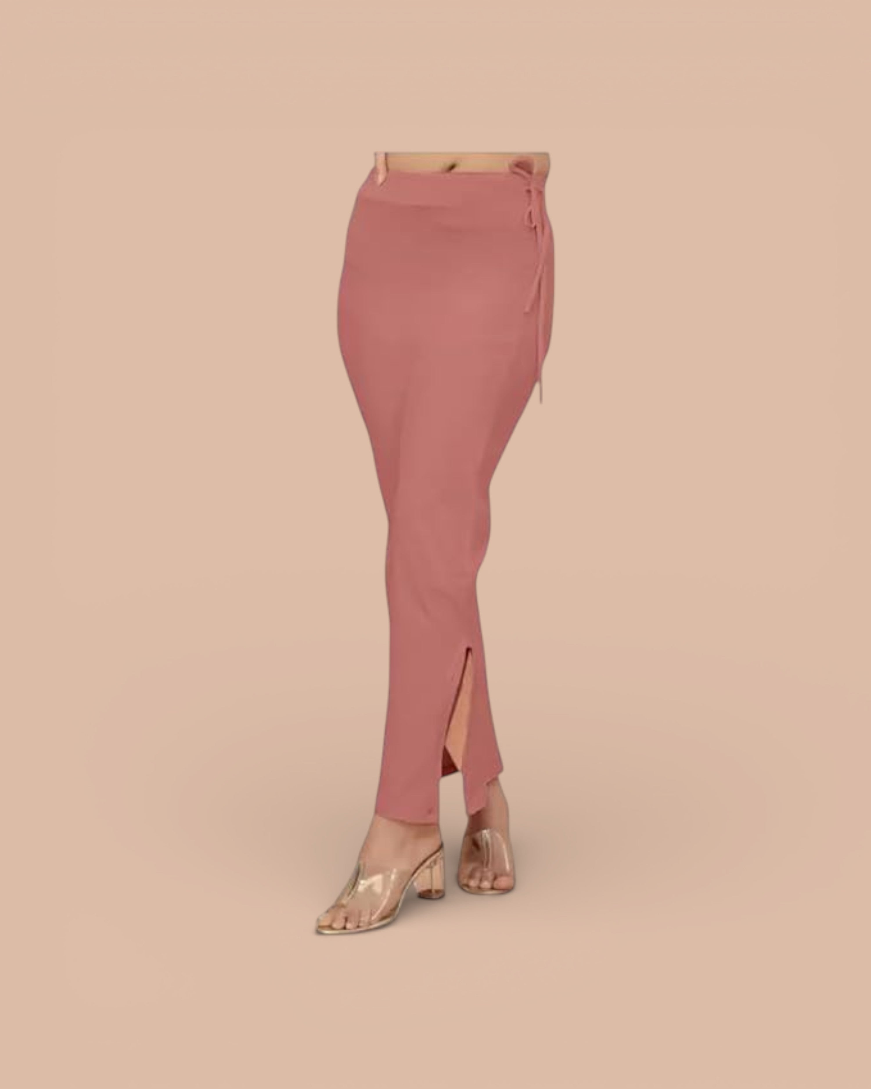 Blended Stretchable Saree Shapewear Petticoat, Skirts, Spandex Saree Shapewear for Women and Girl's Petticoat with Side Slit