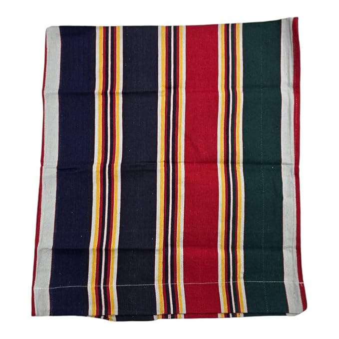 Adjustable Hemmed Side Bordered Cotton Canvas Cloth for Traditional Wooden Easy Chair – Stitched and Ready to Use-Single Layered (Size - 20 x 52 inch, Multicolor)