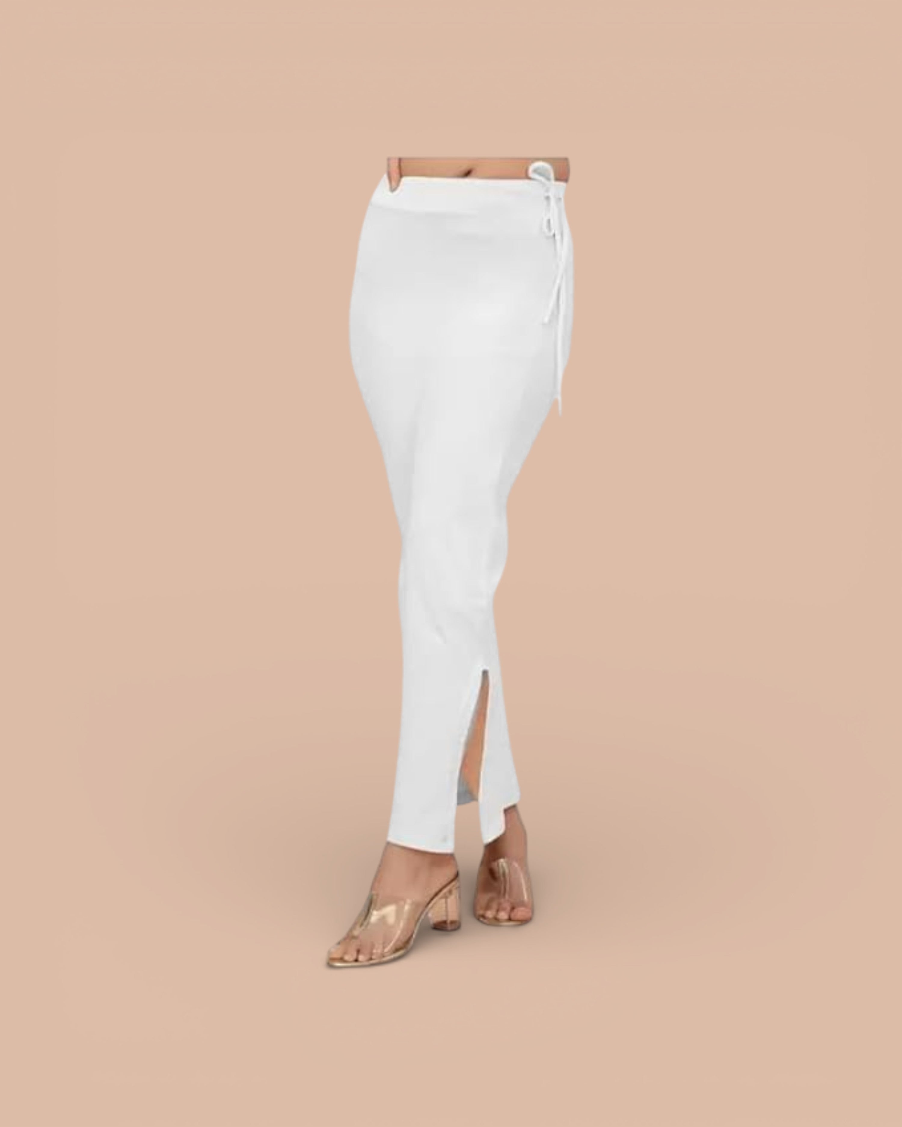 Blended Stretchable Saree Shapewear Petticoat, Skirts, Spandex Saree Shapewear for Women and Girl's Petticoat with Side Slit