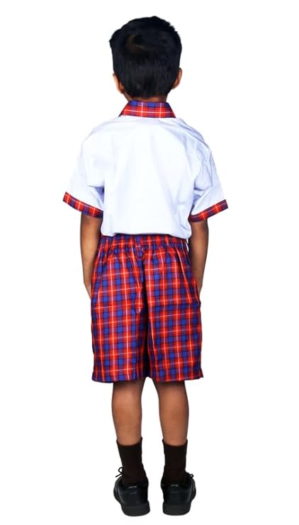 School Uniform for kids | Formal Uniform Shirts for Boys/Girls | Readymade Stitched Shirt for Students |  VIVEKANANDA UNIFORMHALF SHIRT |