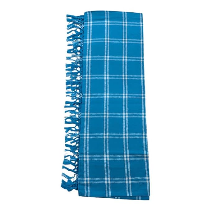 Bath Premium Cotton Towels | Light Weight Turkish Style Checks Bath Towels for Men | (30 X 65 CM, Large Size) Luxuriously Soft & Checks Pattern Towels