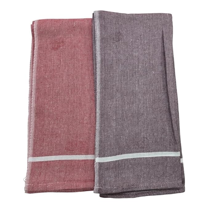 Kerala Traditional Cotton Bath Towel/Thorthu | Light Weight Kerala Thorth & Stitched Towels for Men | (30 X 65 CM, Large Size) Plain Pattern Towels