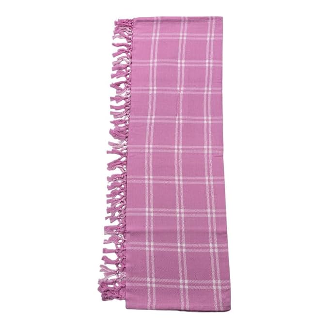 Bath Premium Cotton Towels | Light Weight Turkish Style Checks Bath Towels for Men | (30 X 65 CM, Large Size) Luxuriously Soft & Checks Pattern Towels