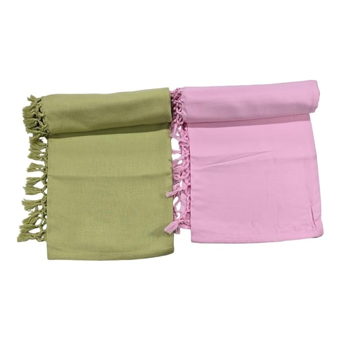 Bath Premium Plain Cotton Towels | Light Weight Turkish Style Stripe Bath Towels for Men | (30 X 65 CM, Large Size) Plush & Solid Pattern Towels